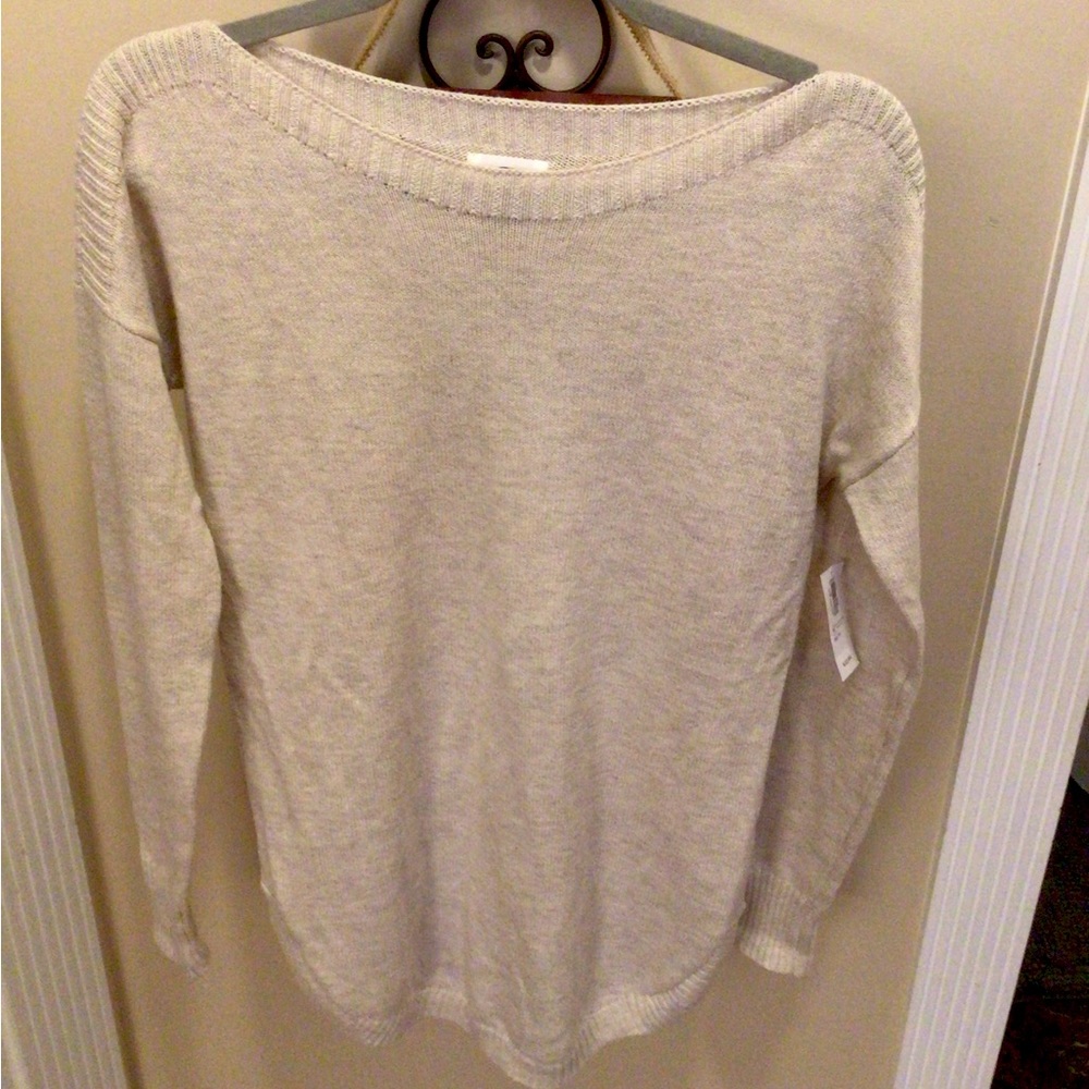 Old Navy Tunic Sweater Rounded Hem Long Sleeve